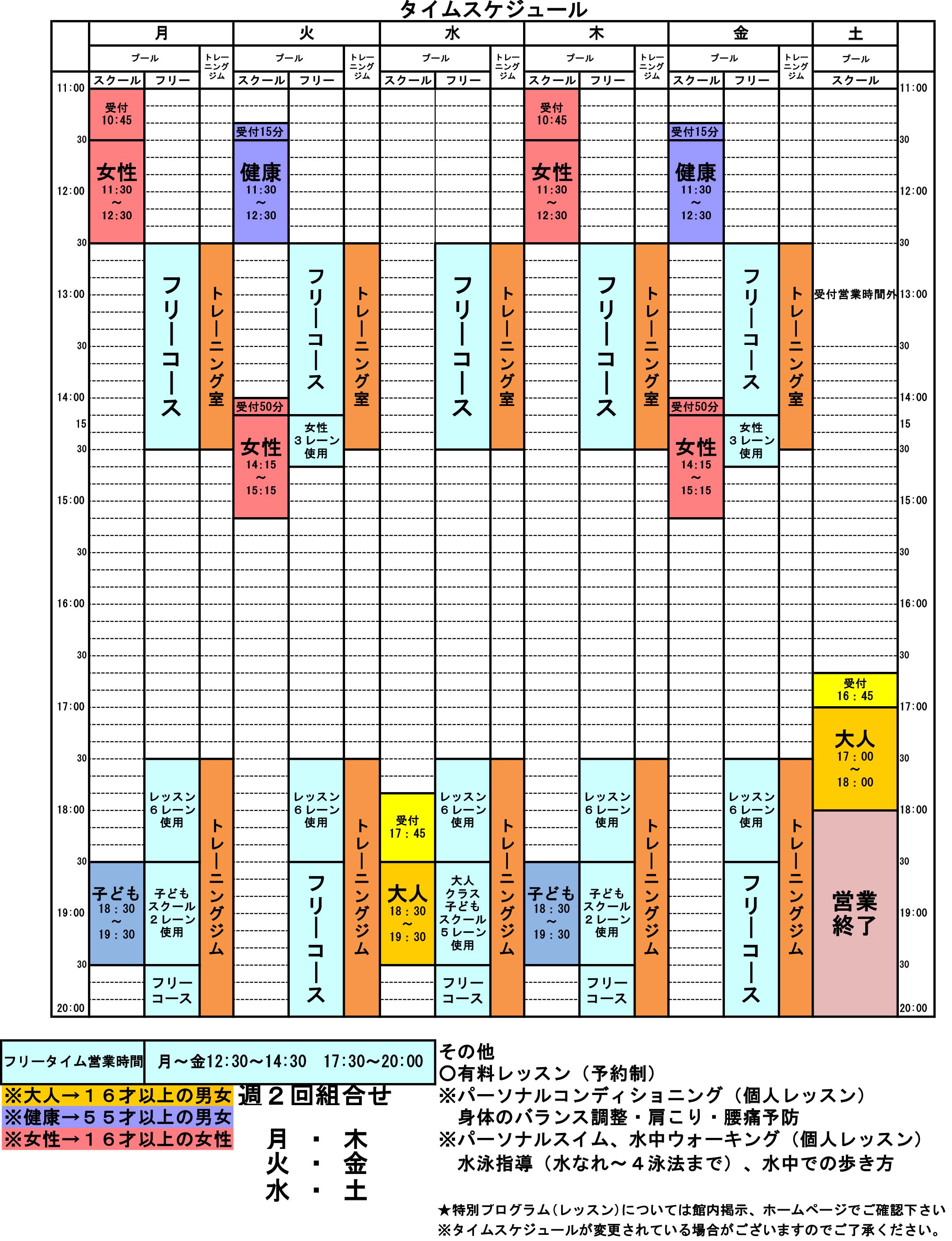 タイムスケジュール